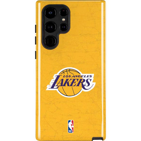 NBA Los Angeles Lakers Distressed Galaxy S25 Ultra Impact Case